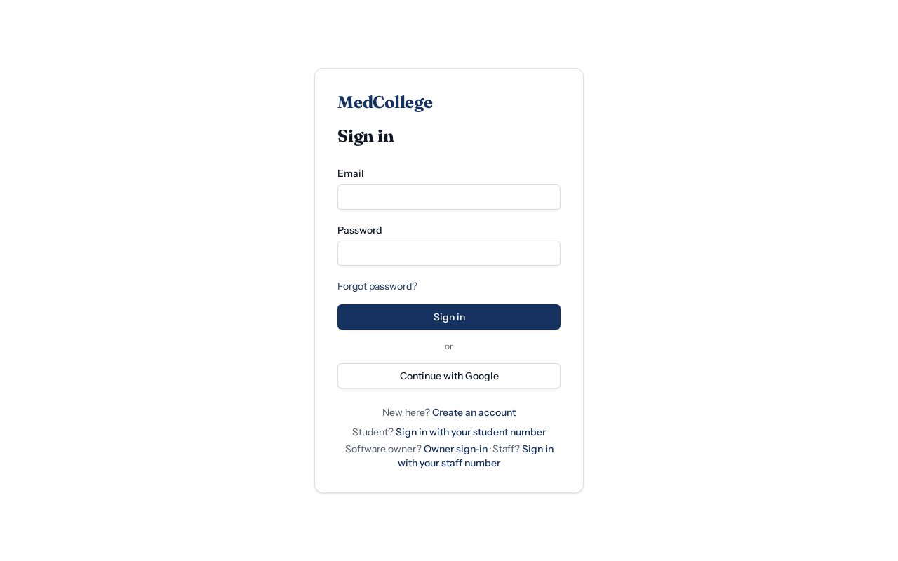 Main sign-in