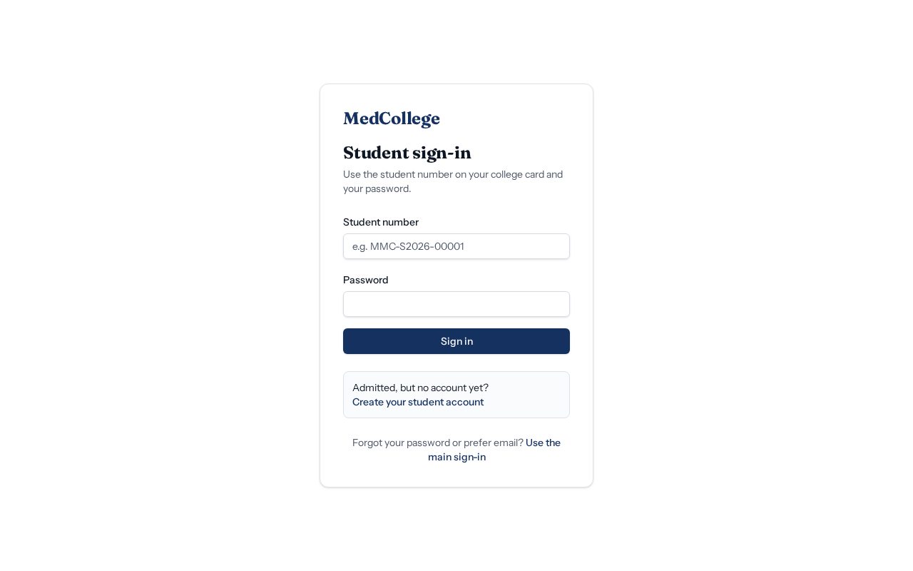 Student sign-in